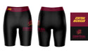 CMU Chippewas Vive La Fete Game Day Logo on Thigh and Waistband Black and Maroon Women Bike Short 9 Inseam" - Vive La Fête - Online Apparel Store