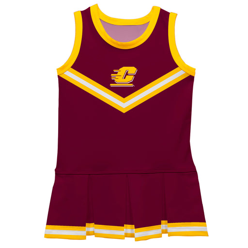 Central Michigan Chippewas Vive La Fete Game Day Maroon Sleeveless Cheerleader Dress