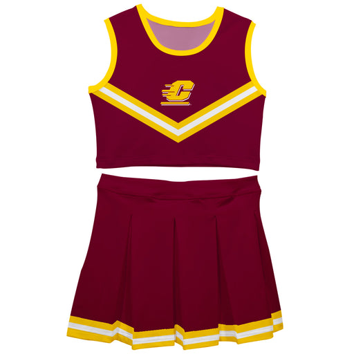 Central Michigan Chippewas Vive La Fete Game Day Maroon Sleeveless Cheerleader Set