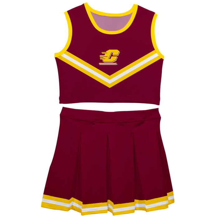 Central Michigan Chippewas Vive La Fete Game Day Maroon Sleeveless Cheerleader Set