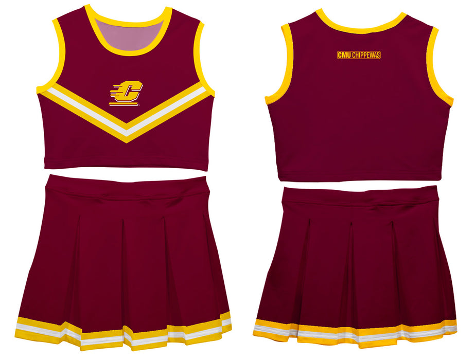 Central Michigan Chippewas Vive La Fete Game Day Maroon Sleeveless Cheerleader Set - Vive La Fête - Online Apparel Store