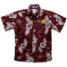 Central Michigan Chippewas Maroon Hawaiian Short Sleeve Button Down Shirt