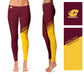 Central Michigan Chippewas Vive La Fete Game Day Collegiate Leg Color Block Women Maroon Gold Yoga Leggings - Vive La Fête - Online Apparel Store