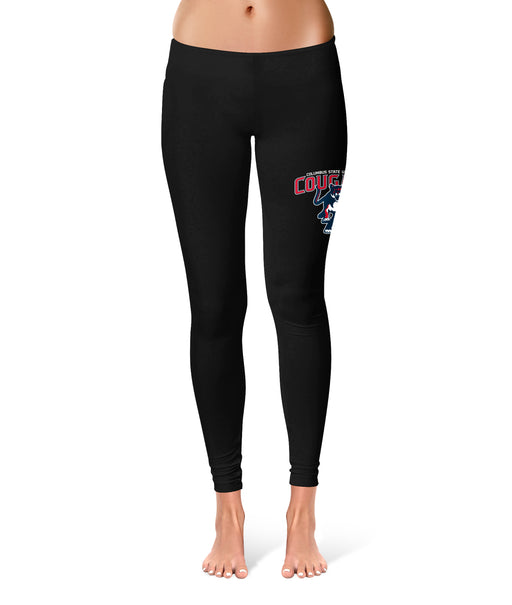 Columbus State Cougars Vive La Fete Game Day Collegiate Large Logo on Thigh Women Black Yoga Leggings 2.5 Waist Tights" - Vive La Fête - Online Apparel Store