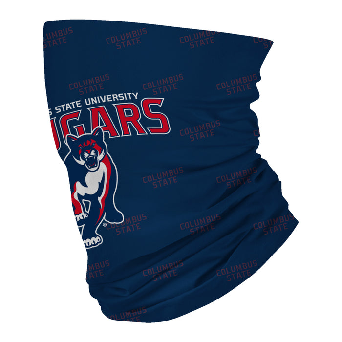Columbus State Cougars Vive La Fete All Over Logo Game Day  Collegiate Face Cover Soft 4 Way Stretch Neck Gaiter - Vive La Fête - Online Apparel Store