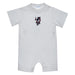 Columbus State Cougars Embroidered White Knit Short Sleeve Boys Romper