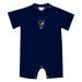 Columbus State Cougars Embroidered Navy Knit Short Sleeve Boys Romper
