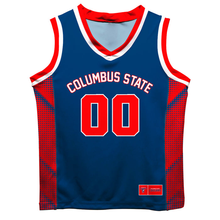 Columbus State Cougars Vive La Fete Game Day Blue Boys Fashion Basketball Top