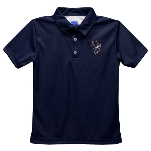 Columbus State Cougars Embroidered Navy Short Sleeve Polo Box Shirt