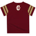 Charleston Cougars COC Vive La Fete Boys GameDay Maroon Short Sleeve Tee with Stripes on Sleeves - Vive La Fête - Online Apparel Store