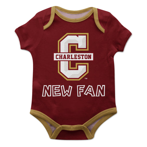 Charleston Cougars COC Vive La Fete Infant Game Day Maroon Short Sleeve Onesie New Fan Logo and Mascot Bodysuit - Vive La Fête - Online Apparel Store