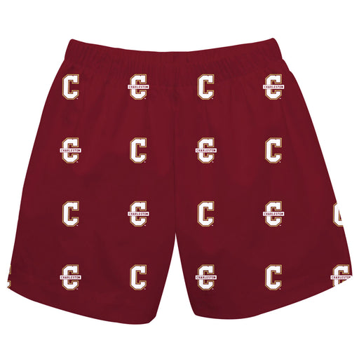 Charleston Cougars COC Short Maroon All Over Logo - Vive La Fête - Online Apparel Store