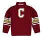 Charleston Cougars COC Vive La Fete Game Day Maroon Quarter Zip Pullover Stripes on Sleeves - Vive La Fête - Online Apparel Store