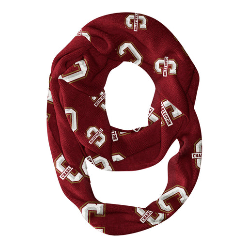 Charleston Cougars COC Vive La Fete Repeat Logo Game Day Collegiate Women Light Weight Ultra Soft Infinity Scarf