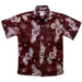 Charleston Cougars COC Maroon Hawaiian Short Sleeve Button Down Shirt
