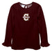 Charleston Cougars COC Embroidered Maroon Knit Long Sleeve Girls Blouse