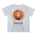 Charleston Cougars COC Original Dripping Basketball White T-Shirt by Vive La Fete