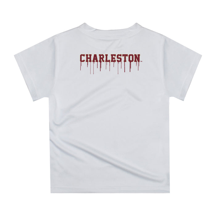 Charleston Cougars COC Original Dripping Basketball Maroon T-Shirt by Vive La Fete - Vive La Fête - Online Apparel Store