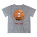 Charleston Cougars COC Original Dripping Basketball Heather Gray T-Shirt by Vive La Fete