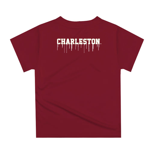 Charleston Cougars COC Original Dripping Basketball Maroon T-Shirt by Vive La Fete - Vive La Fête - Online Apparel Store