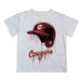 Charleston Cougars COC Original Dripping Baseball Helmet White T-Shirt by Vive La Fete