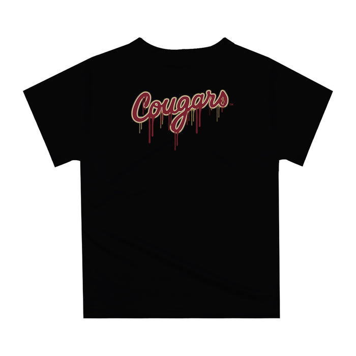 Charleston Cougars COC Original Dripping Baseball Helmet Maroon T-Shirt by Vive La Fete - Vive La Fête - Online Apparel Store