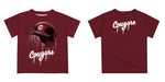 Charleston Cougars COC Original Dripping Baseball Helmet Maroon T-Shirt by Vive La Fete - Vive La Fête - Online Apparel Store
