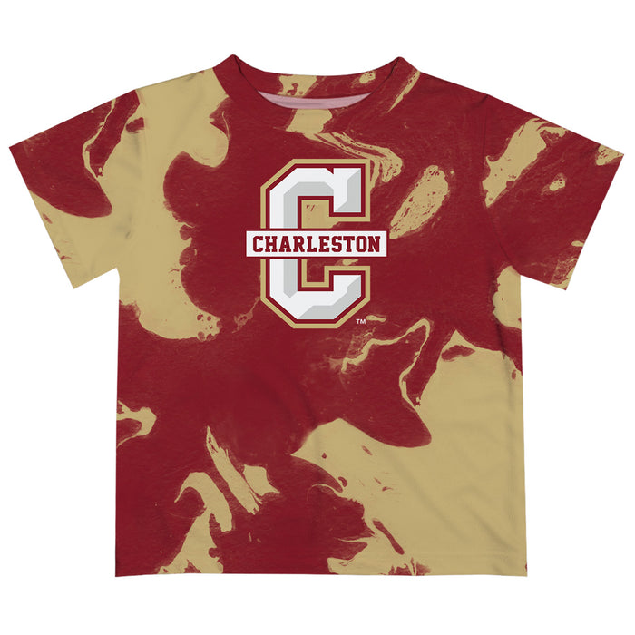 Charleston Cougars COC Vive La Fete Marble Boys Game Day Maroon Short Sleeve Tee