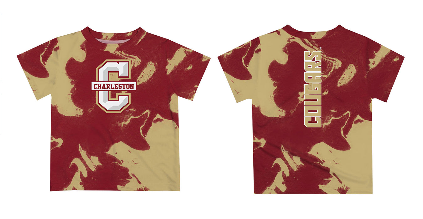 Charleston Cougars COC Vive La Fete Marble Boys Game Day Maroon Short Sleeve Tee - Vive La Fête - Online Apparel Store