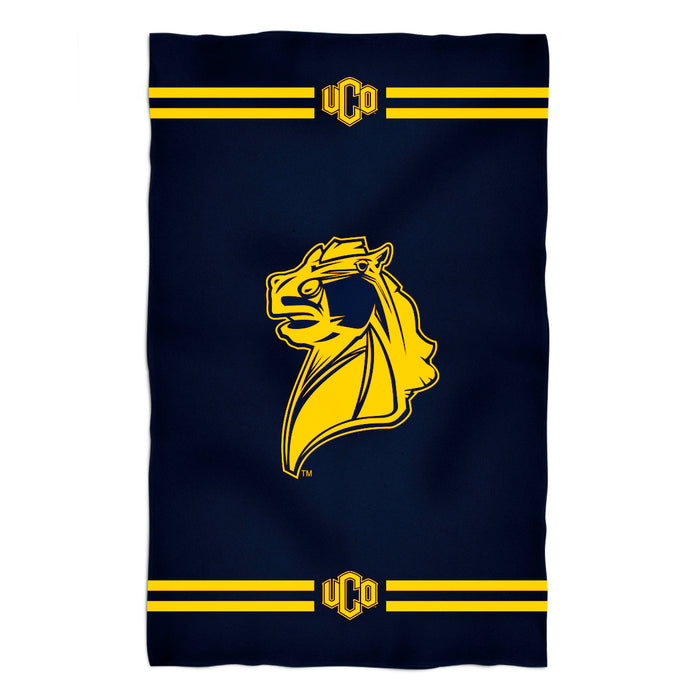 Central Oklahoma Bronchos Vive La Fete Game Day Absorvent Premium Navy Beach Bath Towel 51 x 32" Mascot and Stripes" - Vive La Fête - Online Apparel Store