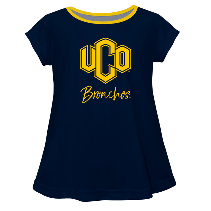 University of Central Oklahoma Blue Short Sleeve Laurie Top UCO - Vive La Fête - Online Apparel Store