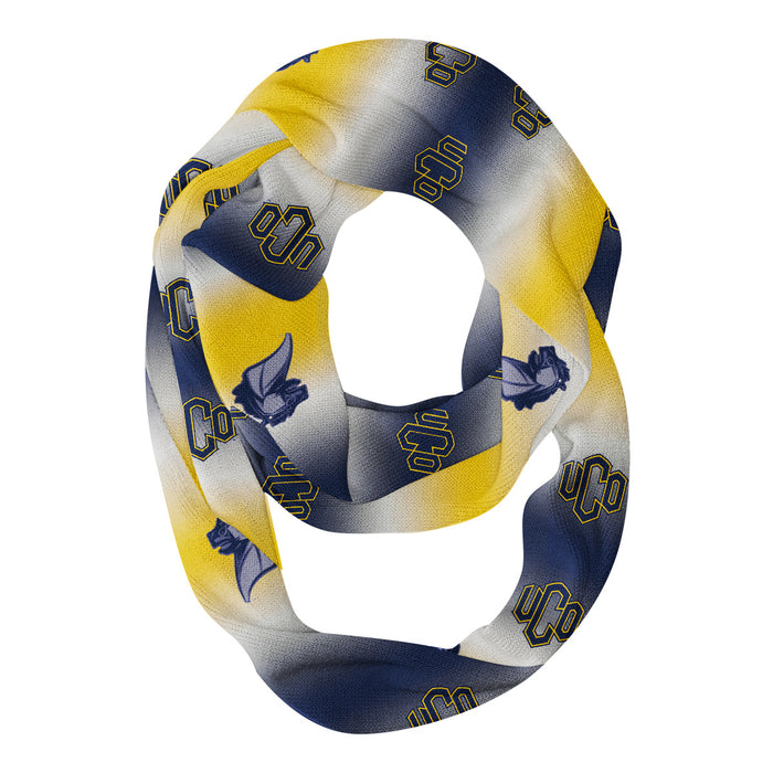 Central Oklahoma Bronchos UCO Vive La Fete All Over Logo Game Day Collegiate Women Ultra Soft Knit Infinity Scarf