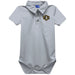 University of Central Oklahoma Bronchos Embroidered Gray Solid Knit Polo Onesie