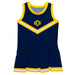 University of Central Oklahoma Bronchos Vive La Fete Game Day Blue Sleeveless Cheerleader Dress