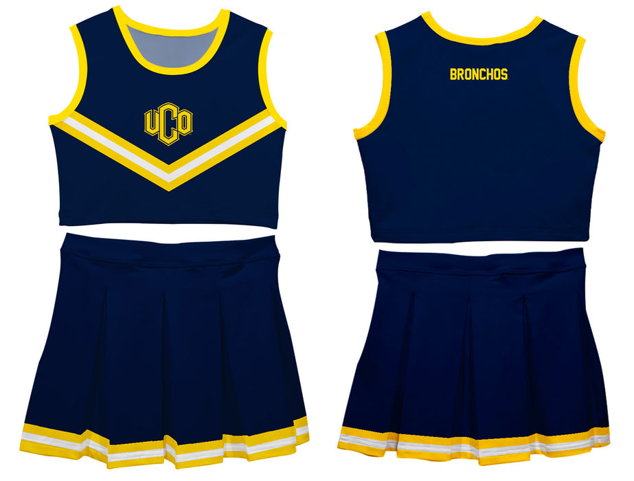University of Central Oklahoma Bronchos Vive La Fete Game Day Blue Sleeveless Cheerleader Set - Vive La Fête - Online Apparel Store