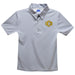 University of Central Oklahoma Bronchos Embroidered Gray Stripes Short Sleeve Polo Box Shirt