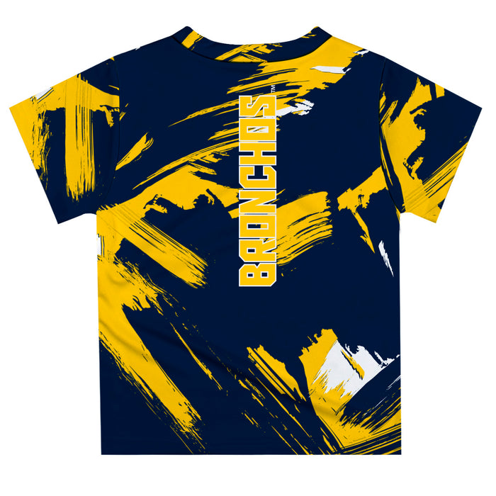 University of Central Oklahoma Bronchos Vive La Fete Boys Game Day Blue Short Sleeve Tee Paint Brush - Vive La Fête - Online Apparel Store