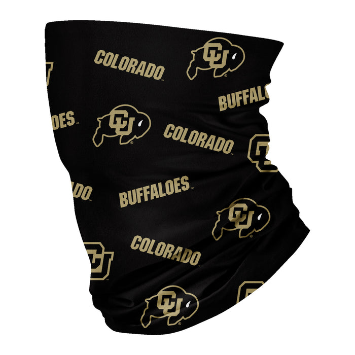 Colorado Buffaloes CU Vive La Fete All Over Logo Game Day  Collegiate Face Cover Soft 4-Way Stretch Neck Gaiter - Vive La Fête - Online Apparel Store