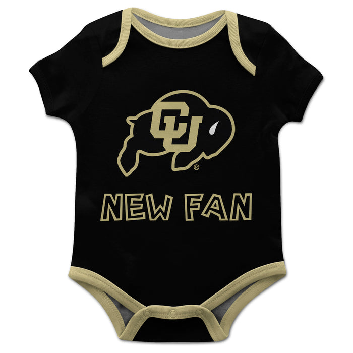 Colorado Buffaloes CU Vive La Fete Infant Game Day Black Short Sleeve Onesie New Fan Logo and Mascot Bodysuit - Vive La Fête - Online Apparel Store