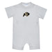 Colorado Buffaloes CU Embroidered White Knit Short Sleeve Boys Romper