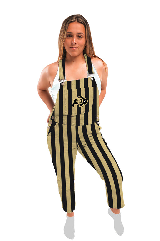 Colorado Buffaloes CU Vive La Fete Gold Black Stripes Logo Youth Overall Team Bibs