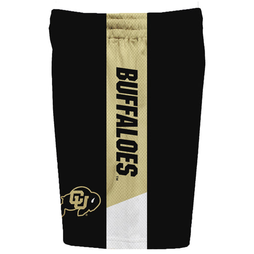Colorado Buffaloes CU Vive La Fete Game Day Black Stripes Boys Solid Gold Athletic Mesh Short - Vive La Fête - Online Apparel Store