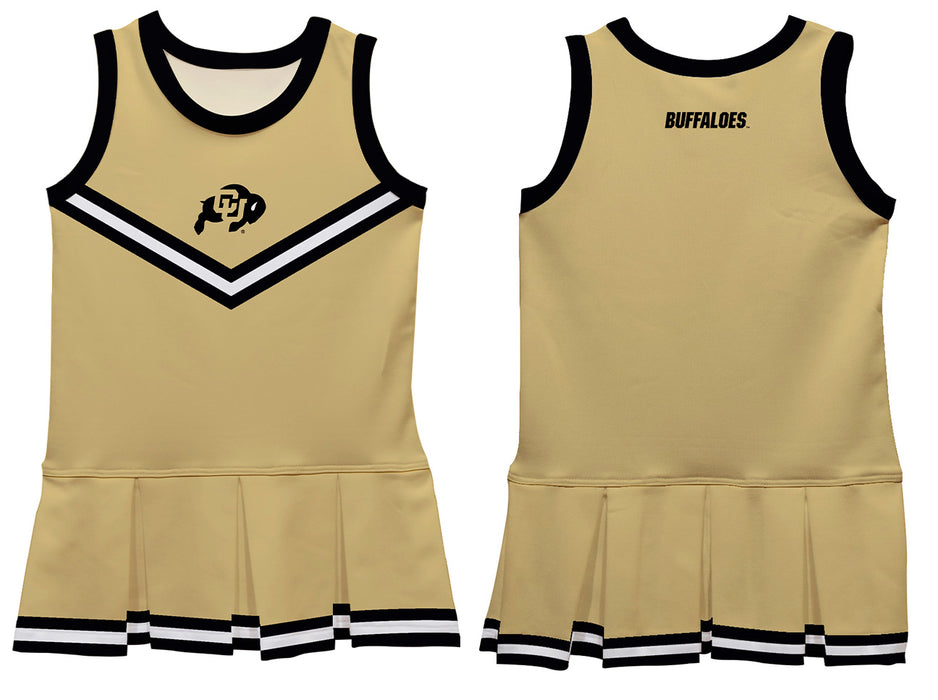 Colorado Buffaloes CU Vive La Fete Game Day Gold Sleeveless Cheerleader Dress - Vive La Fête - Online Apparel Store