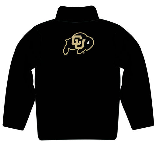 Colorado Buffaloes CU Vive La Fete Game Day Solid Black Quarter Zip Pullover Sleeves - Vive La Fête - Online Apparel Store
