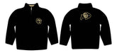 Colorado Buffaloes CU Vive La Fete Game Day Solid Black Quarter Zip Pullover Sleeves - Vive La Fête - Online Apparel Store