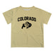 Colorado Buffaloes CU Vive La Fete Boys Game Day V2 Gold Short Sleeve Tee Shirt