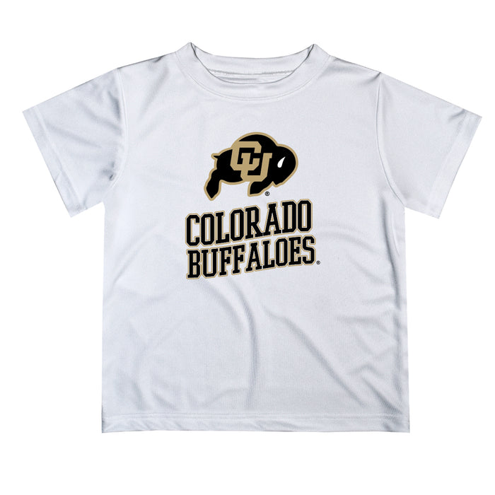 Colorado Buffaloes CU Vive La Fete State Map White Short Sleeve Tee Shirt
