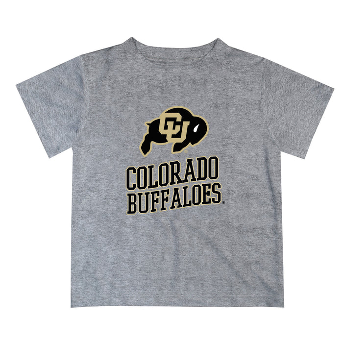 Colorado Buffaloes CU Vive La Fete State Map Heather Gray Short Sleeve Tee Shirt