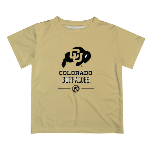 Colorado Buffaloes CU Vive La Fete Soccer V1 Gold Short Sleeve Tee Shirt
