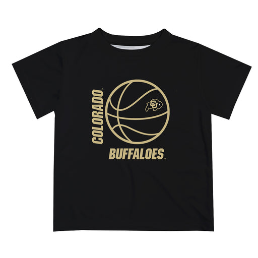 Colorado Buffaloes CU Vive La Fete Basketball V1 Black Short Sleeve Tee Shirt